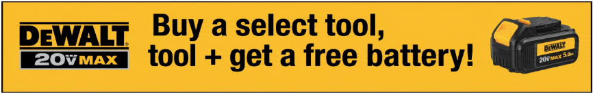 DeWalt Free Battery Promotion DeWalt Free Battery Promotion