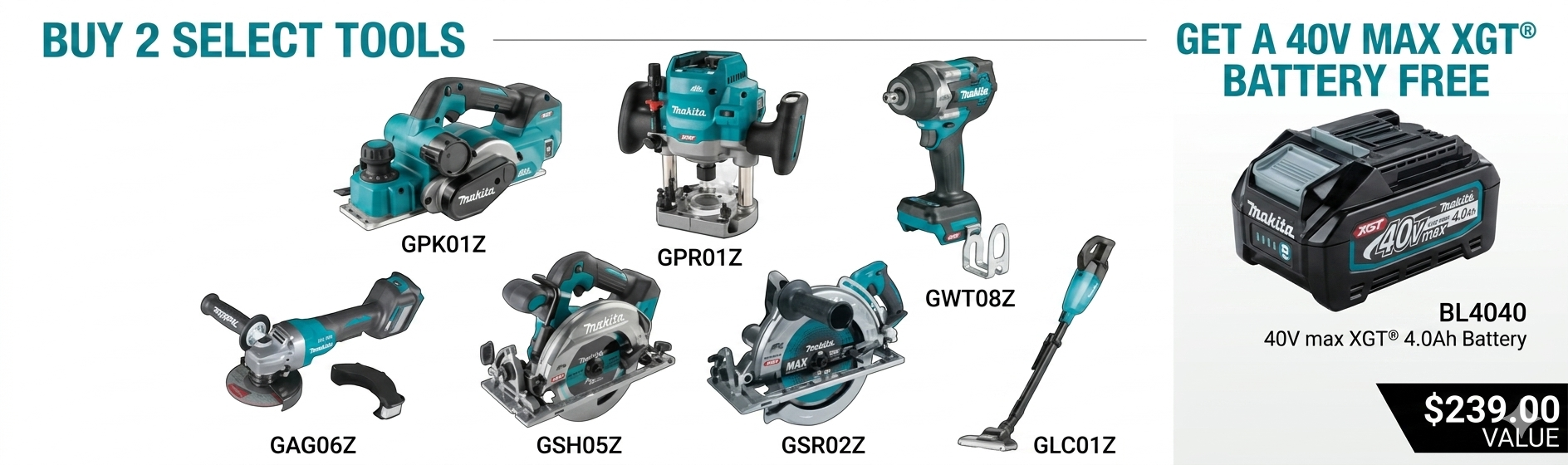 Makita 40V XGT Promotion