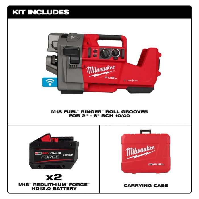 Milwaukee 2928-22 M18 Fuel Ringer Roll Groover | burnstools.com
