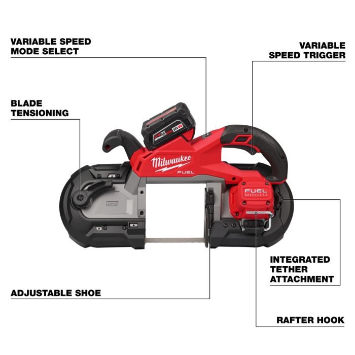 Milwaukee 2929-22 M18 Fuel Deep Cut Band Saw Kit | burnstools.com