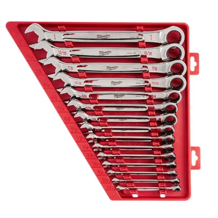 Milwaukee 48-22-9416, 15-Piece SAE Ratcheting Combination Wrench