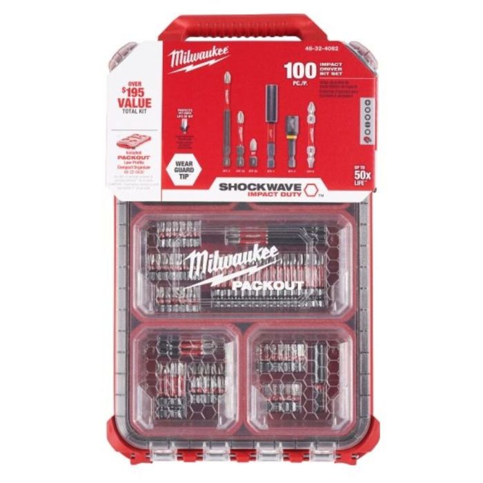 Milwaukee 48-32-4082 Shockwave Packout 100 Piece Alloy Steel