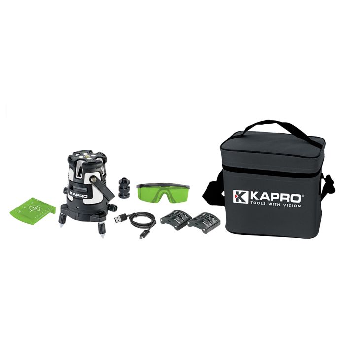 Kapro 875G Prolaser All-Lines Green Layout Set with Soft Bag