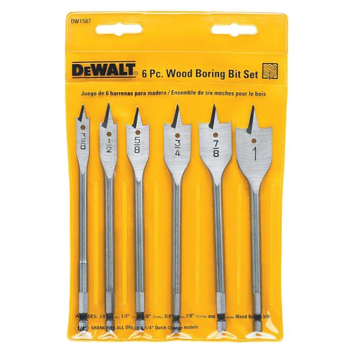 DeWalt DW1587 6 Piece Heavy Duty Spade Bit Set | burnstools.com