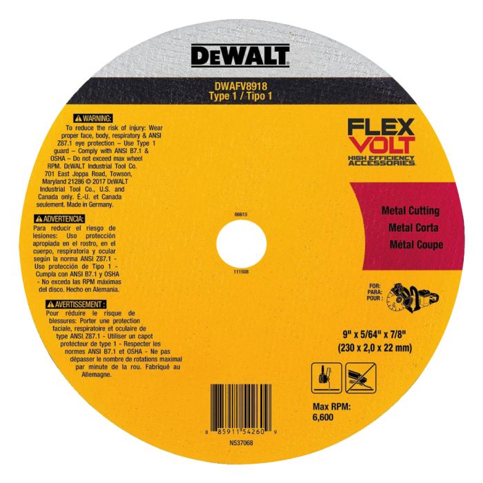 DeWalt DWAFV8918 FlexVolt 9