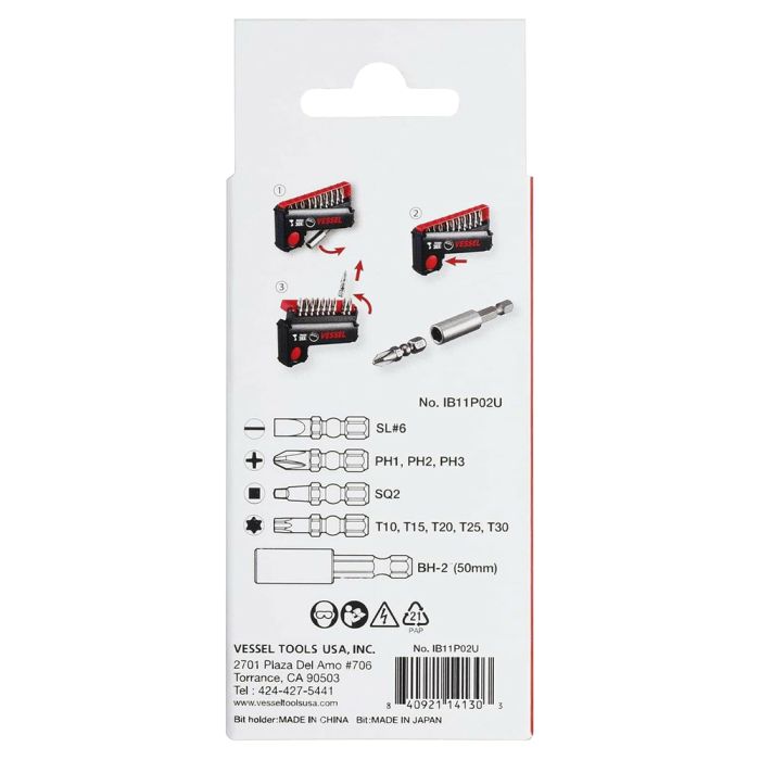 Vessel Tools IB11P02U 10 Piece 1-3/16