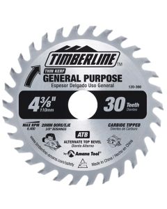 Timberline 120-300 4-3/8" x 30T Carbide Tipped General Purpose Saw Blade