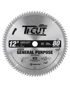 Timberline 12080 Ti-Cut 12" x 80 TPI Carbide Tipped General Purpose & Finishing Saw Blade