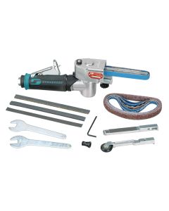 Dynabrade 15006 Mini-Dynafile II 1/4" 7 Degree Offset Rear Exhaust Abrasive Belt Tool Versatility Kit