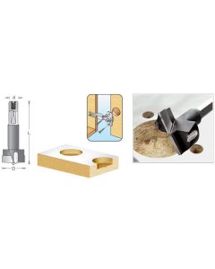 Hinge Boring Bits - 57mm Long - 10mm Shank - 2-wing w/ Spurs-Left Hand