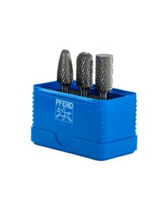Pferd 21726548, 26548 1/4″ 3 Piece Double Cut Carbide Bur Set