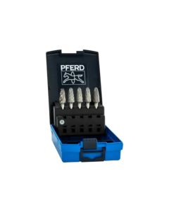 Pferd 21726557, 26557 1/4" 5 Piece STEEL, INOX, CAST, ALU, OMNI Cut Carbide Bur Set