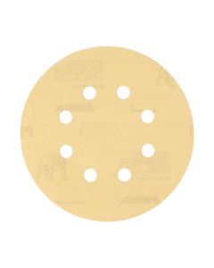 Mirka Abrasives 23-320-220, 5" x 8H PSA P220 Gold Abrasive Disc, 100/Pack