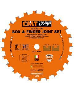 CMT Tools 230.224.08, 8" x 1/4" - 3/8" Box & Finger Joint Set