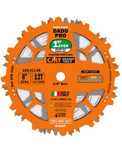 CMT Tools 230.312.08 8" Locked Dado Pro Set
