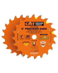 CMT Tools 230.520.06, 6" x 1/4" - 29/32" Precision Dado Set