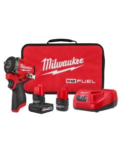 Milwaukee 2562-22, M12 Fuel Stubby 3/8" Impact Wrench Kit
