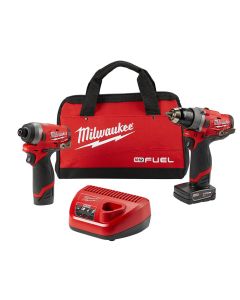 Milwaukee 2596-22 M12 Fuel 12V Cordless Drill Driver and Impact Driver Combo Kit