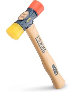 ESTWING 268-DFH12 12 oz Double-Face Mallet / Hammer with Soft/Hard Tips & Hickory Wood Handle