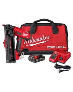 Milwaukee 2841-21CT M18 Fuel 18V 16 Gauge Cordless Angled Finish Nailer Kit