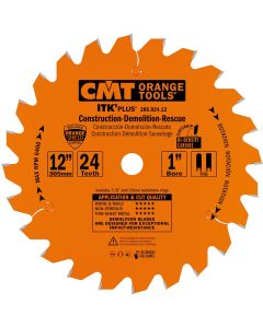 CMT Tools 286.024.12, 12" x 0.126" x 0.098" Construction/Demolition/Rescue Saw Blade