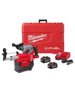 Milwaukee 2912-22DE M18 Fuel 1" 18V Cordless SDS Plus Rotary Hammer Kit with Dust Extractor