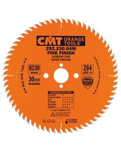 CMT Tools 292.230.64M, 230mm Fine Finish Circular Saw Blade for Plywood & Melamine
