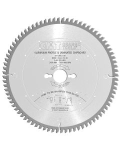 CMT Tools 297.080.11M, 260mm x 0.126" Non-Ferrous Metal & Laminated Panel Saw Blade