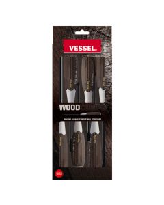 Vessel Tools 3006CS, 6 Piece Wood-Compo Non-Slip Screwdriver Set