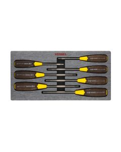 Vessel Tools 3407EVA, 7 Piece Wood-Compo Non-Slip Tamper-Proof Torx Screwdriver Set