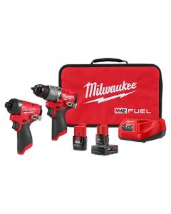 Milwaukee 3497-22 M12 Fuel 12V Cordless 2 Tool Hammer Drill and Impact Driver Combo Kit