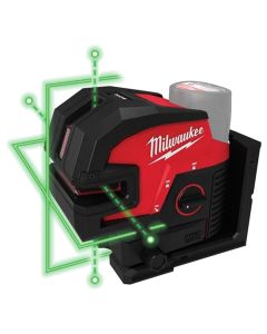 Milwaukee 3624-20 M12 Green Cross Line & 4-Points Laser
