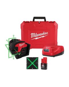 Milwaukee 3624-21, M12 Green Cross Line & 4-Points Laser Kit