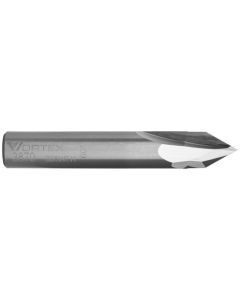 Vortex Tool 3870, 12mm x 16mm 60Deg SC V-Point Right Hand Router Bit
