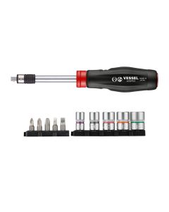 Vessel Tools 400PD21U, 11 Piece 2-Way Power Driver Set