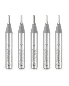 Amana Tool Corp. 45192-5, 5 Piece 3/32"Dia x 1/4"Shk 2F Router Bit Set