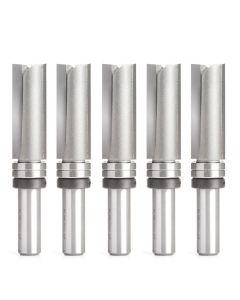 Amana Tool 45366-5, 3/4" Flush Trim Plunge with 2 Upper BB Router Bit, 5/Pack