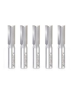 Amana Tool 45420-5, 1/2" x 1/2" x 2-7/8" 2FL CT Straight Plunge Router Bit, 5/Pack