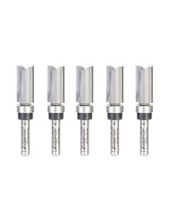 Amana Tool 45460-5, 1/2" x 1/4" 2FL Flush Trim Plunge Router Bit, 5/Pack