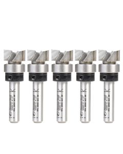 Amana Tool 45460-S-5, 1/2" x 1/4" 2FL Flush Trim Plunge Router Bit, 5/Pack