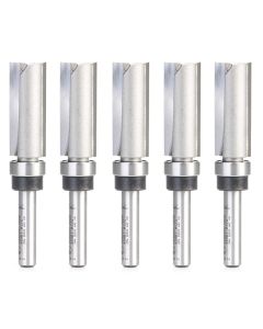 Amana Tool 45461-5, 1/2" x 1/4" 2FL Flush Trim Plunge Router Bit, 5/Pack