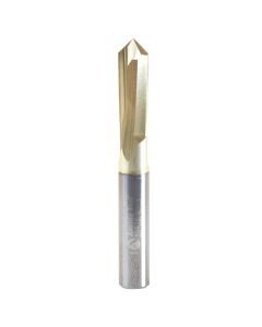 Amana Tool 45612 1/4" Zero-Point V-Groove and Engraving ZrN Coated Router Bit
