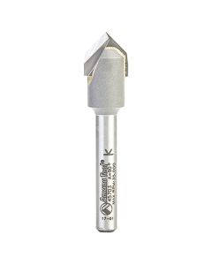 Amana Tool 45703 1/2" x 15/64" Carbide Tipped Zero Point V-Groove Router Bit