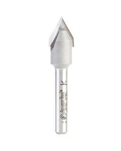 Amana Tool 45707 1/2" Carbide Tipped V-Groove Zero Point Router Bit
