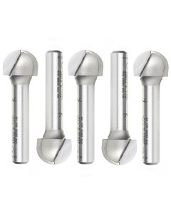 Amana Tool 45910-5, 1/2" x 1/4" x 1-1/2" 2FL CT Core Box Router Bit, 5/Pack