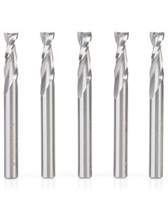Amana Tool 46102-5 1/4" Solid Carbide Spiral Plunge Router Bit Set, 5 Piece