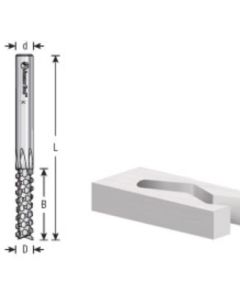 Solid Carbide Roughing Spiral Bit for Composite Materials, Multi-Flute