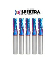 Amana Tool 46153-K-5 Spektra 1/2" x 1/2" x 3-1/2" 3FL SC Slow Spiral Up-Cut Router Bit, 5/Pack