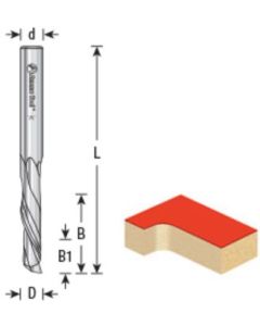 CNC Solid Carbide Compression Spiral Bits for MDF, Single Flute