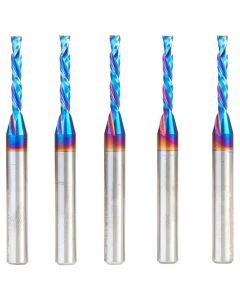 Amana Tool 46176-K-5 Spektra 1/8" CNC Solid Carbide Compression Spiral Router Bit, 5 Piece